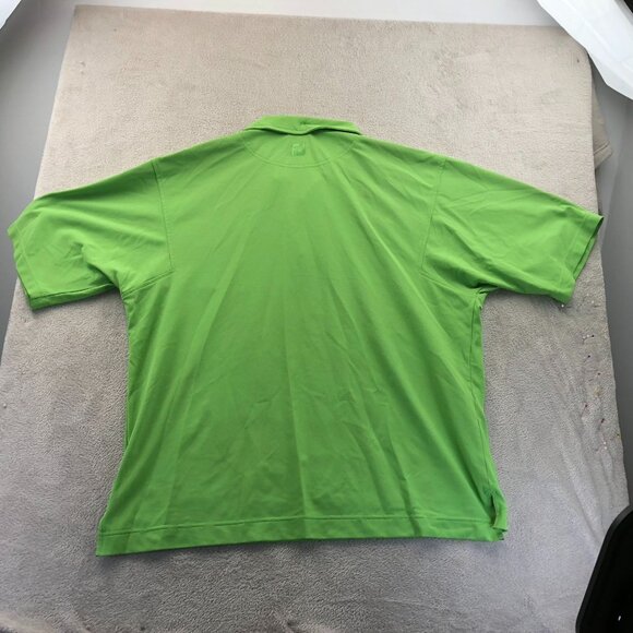 Footjoy Mens Polo Shirt Size L Green Short Sleeve Collared Golf Shirt - Picture 15 of 15